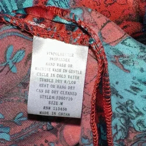 Deja Vu Strapless Formal Style Dress / Red & Blue - Picture 16 of 16